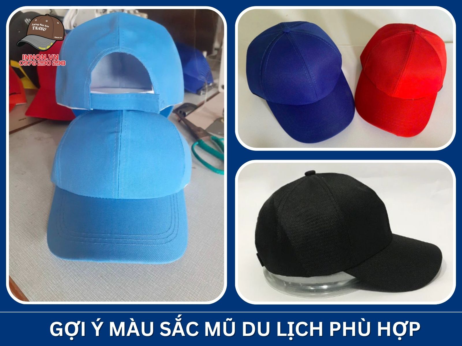 Gợi ý màu sắc mũ du lịch phù hợp