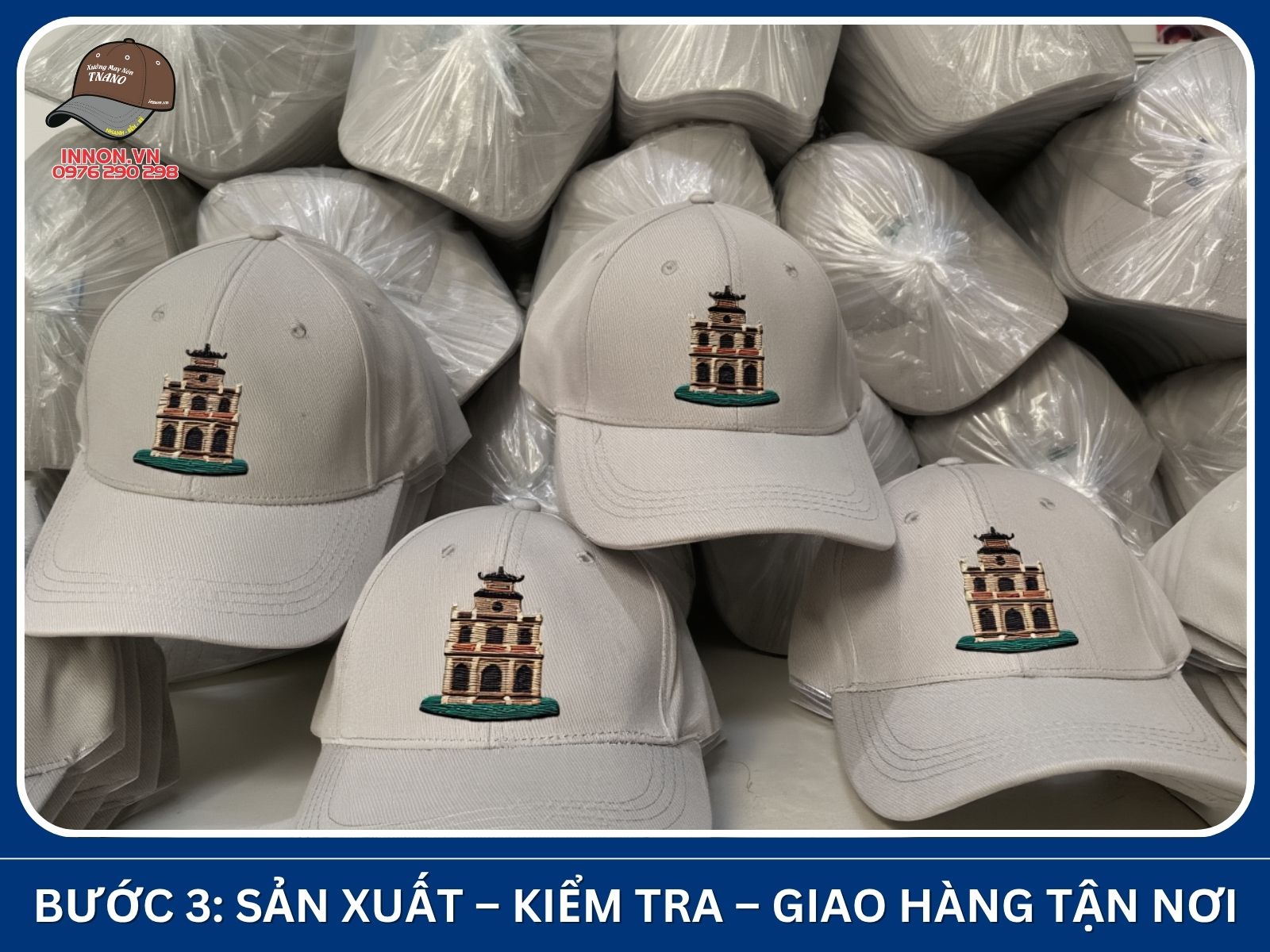 Bước 3: Sản xuất – kiểm tra – giao hàng tận nơi