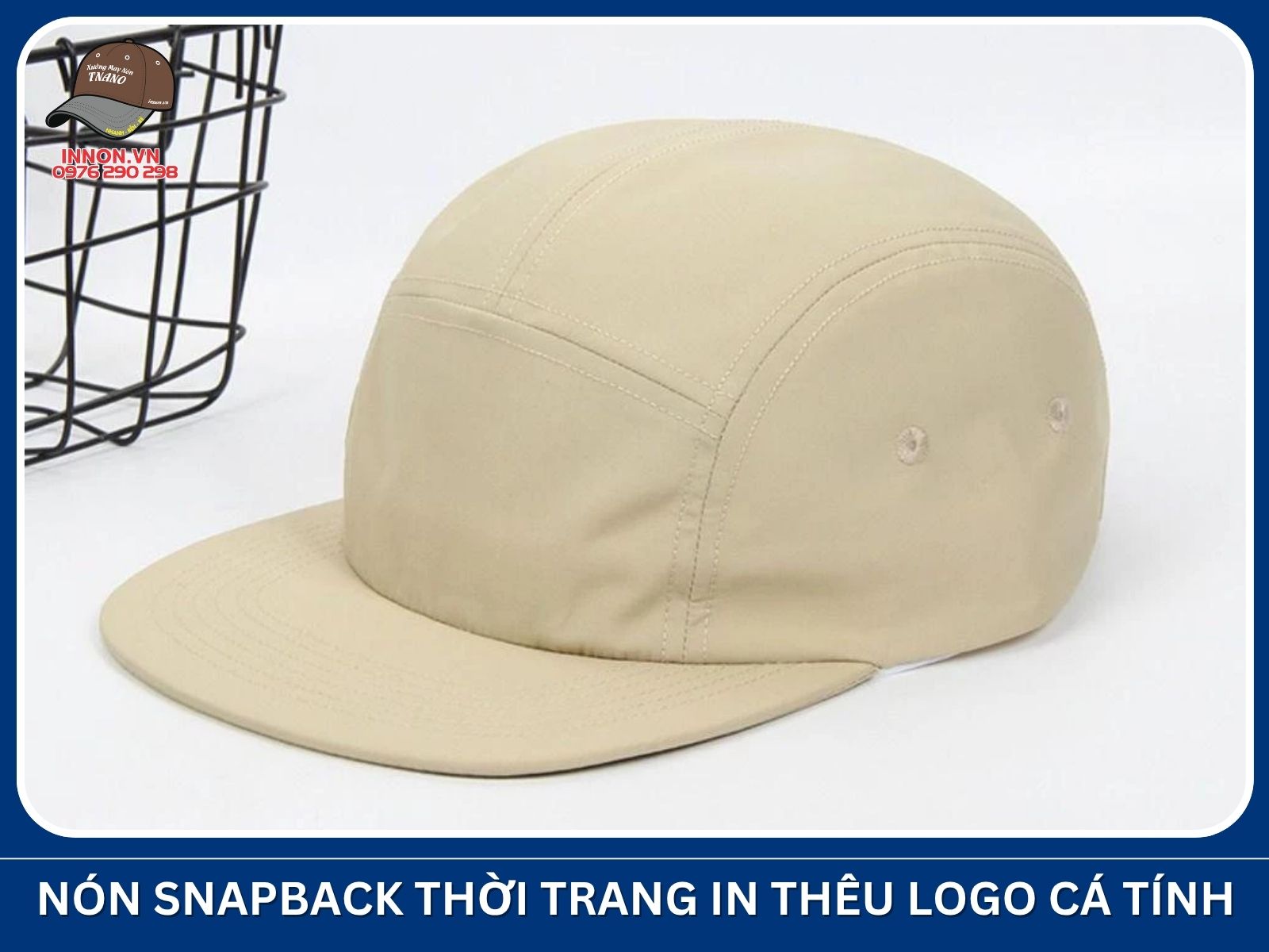 Nón snapback thời trang in thêu logo cá tính