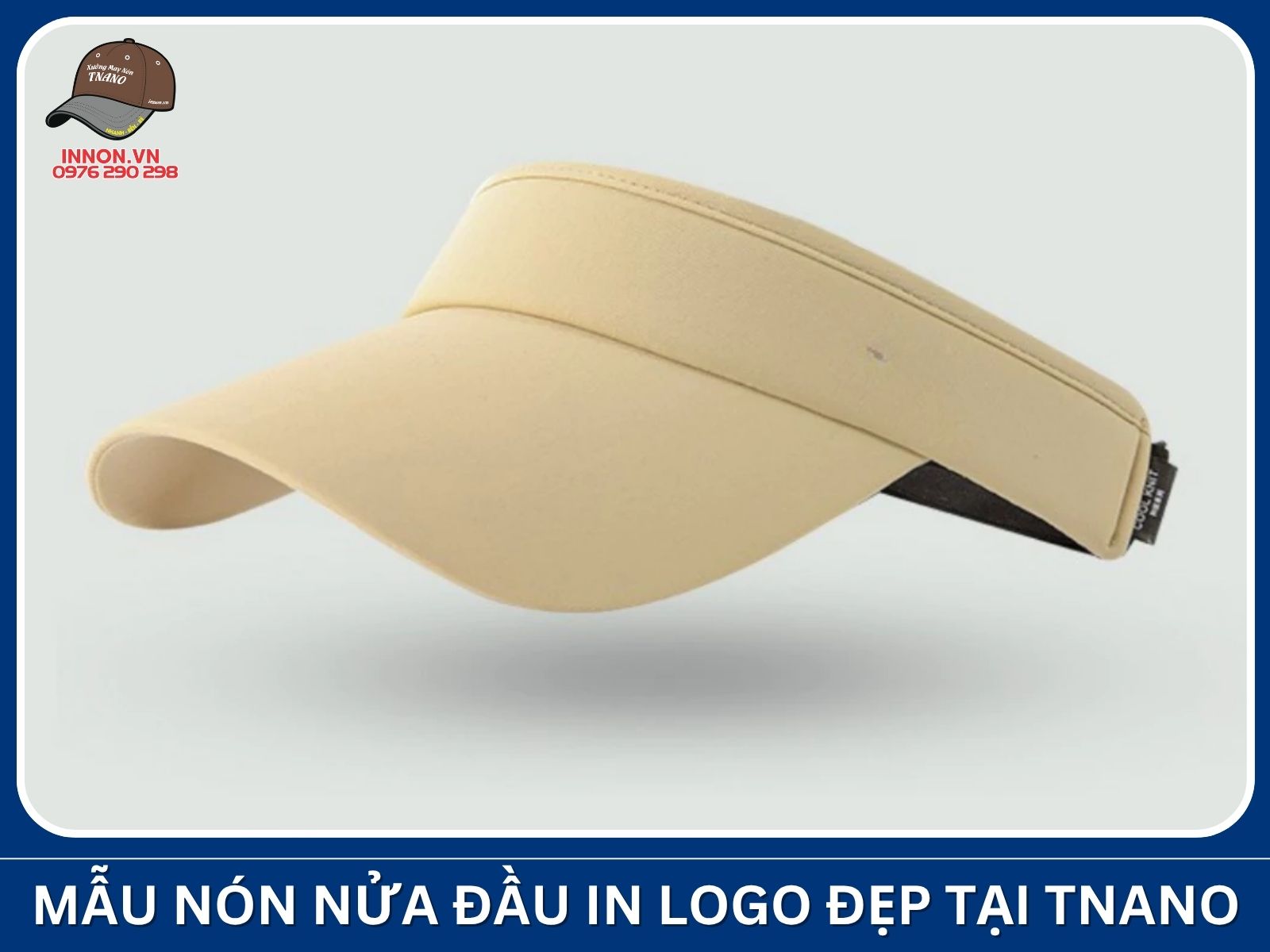 Mẫu nón nửa đầu in logo đẹp tại TNANO