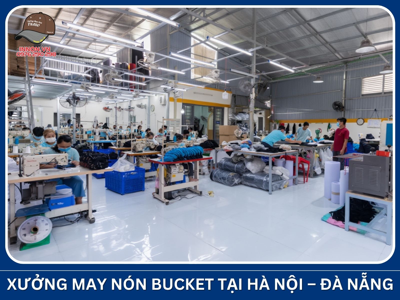 Xưởng may nón Bucket tại Hà Nội – Đà Nẵng