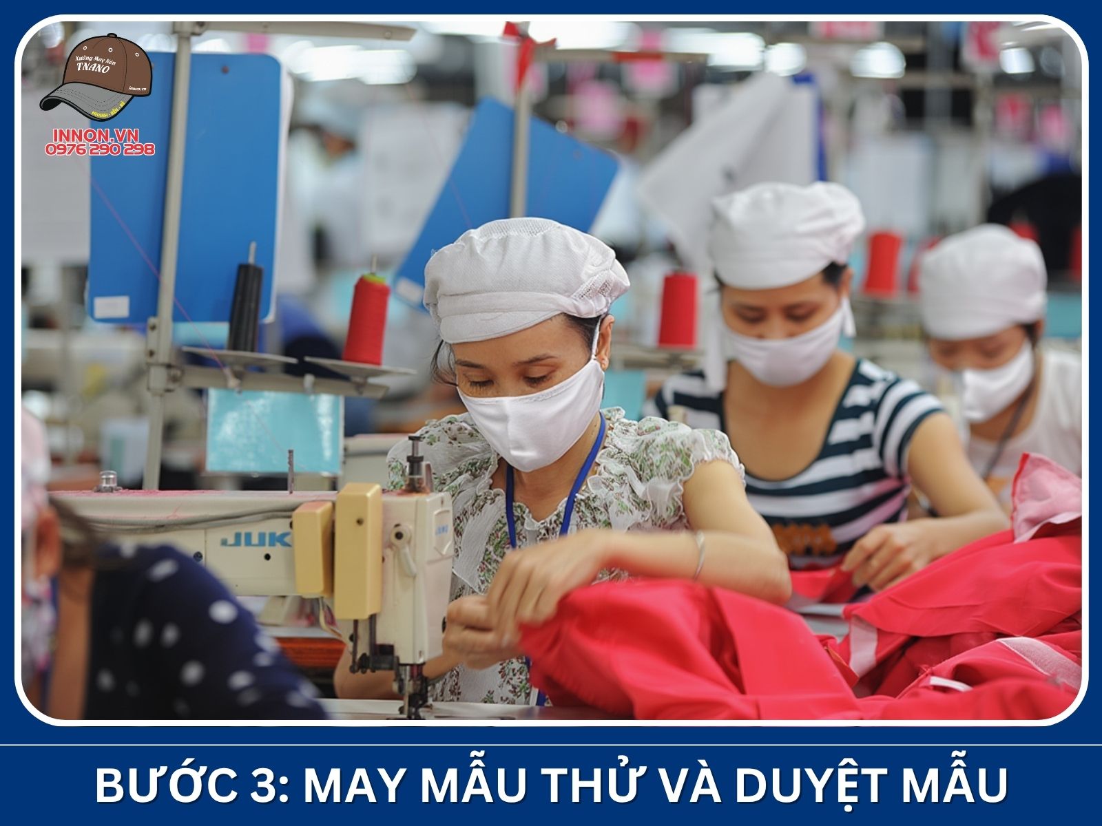 Bước 3: May mẫu thử và duyệt mẫu