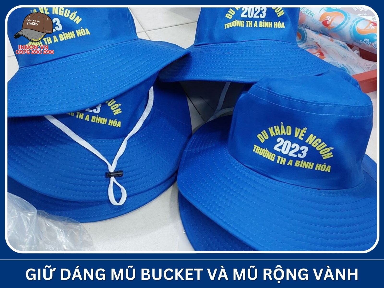 Giữ dáng mũ bucket và mũ rộng vành