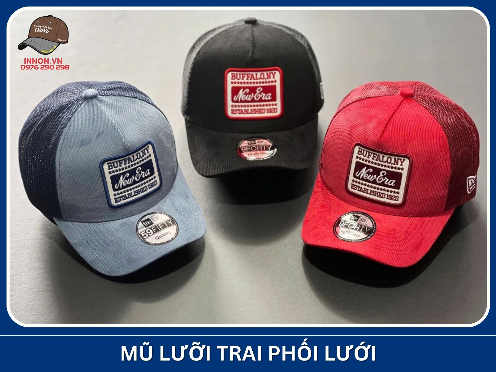 Mũ lưỡi trai phối lưới