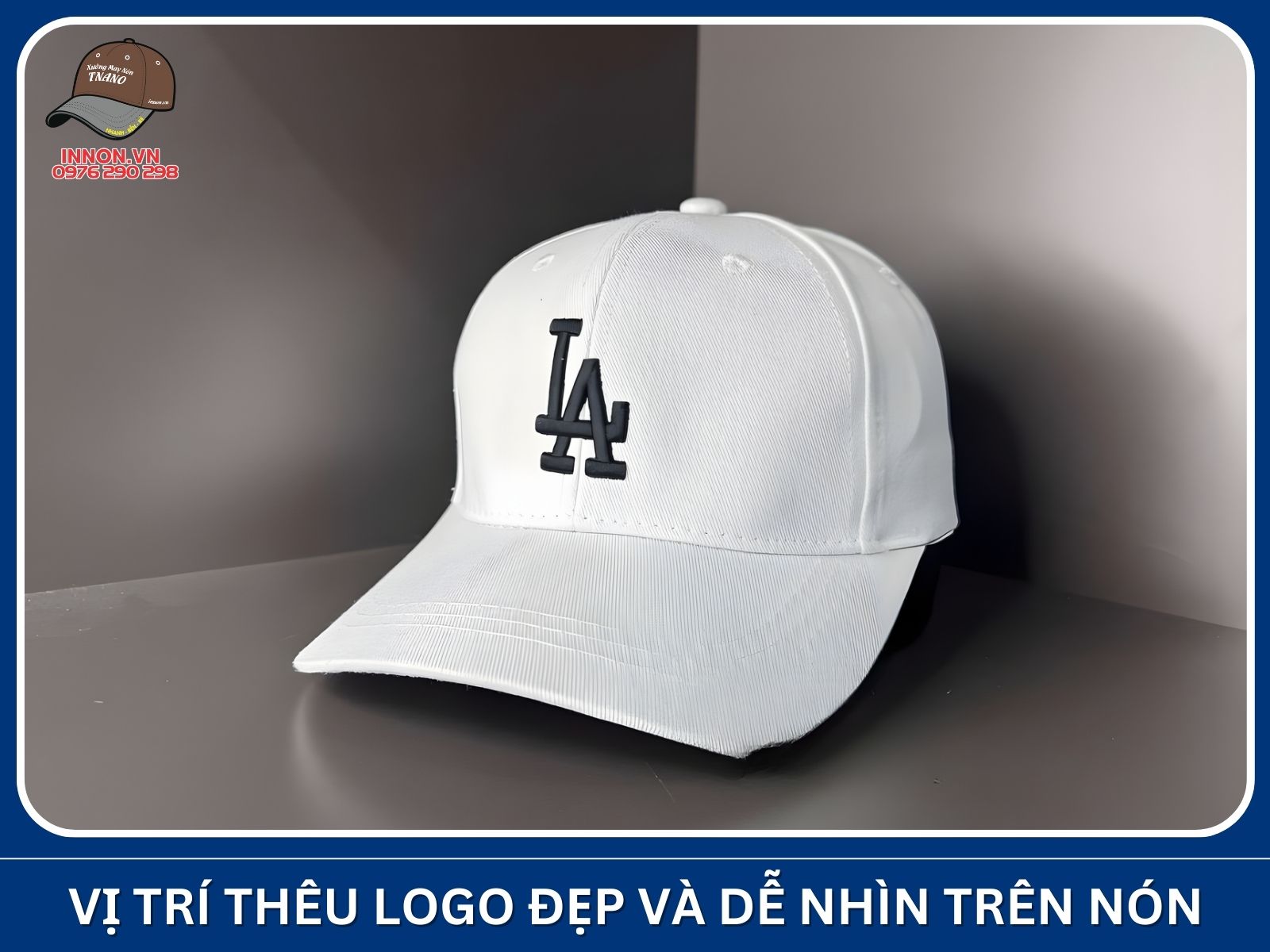 Vị trí thêu logo đẹp và dễ nhìn trên nón