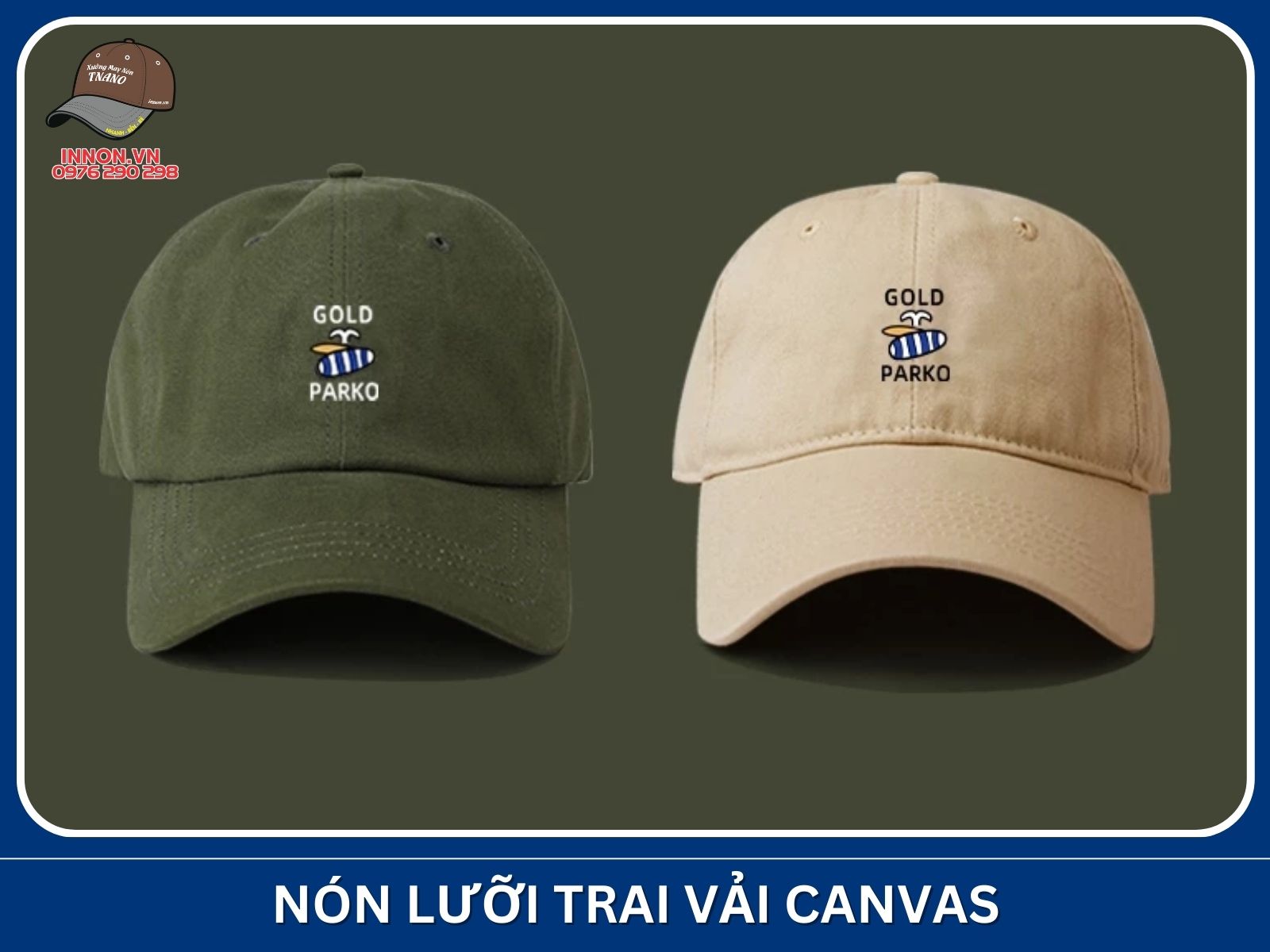 Nón lưỡi trai vải canvas