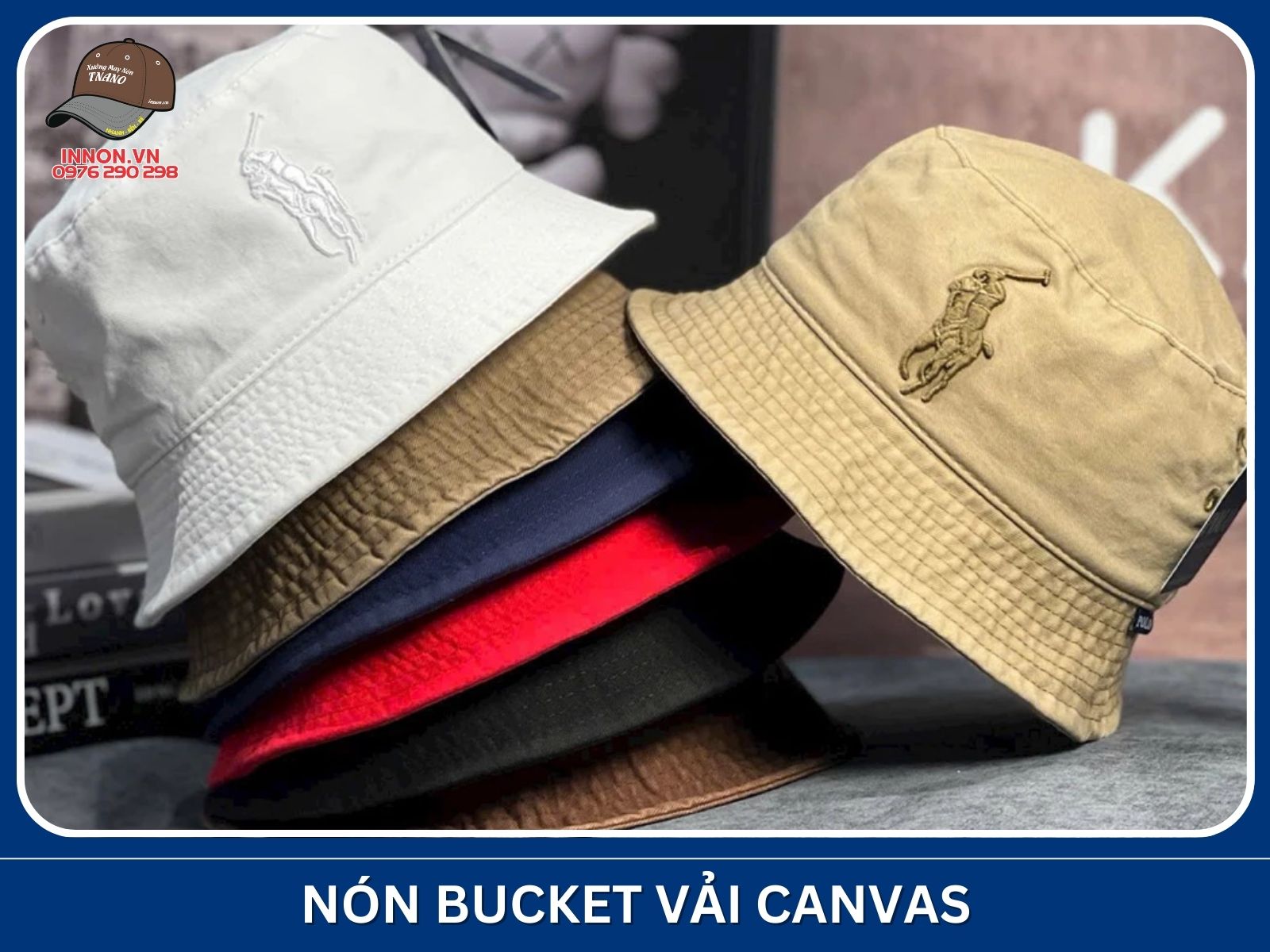 Nón bucket vải canvas