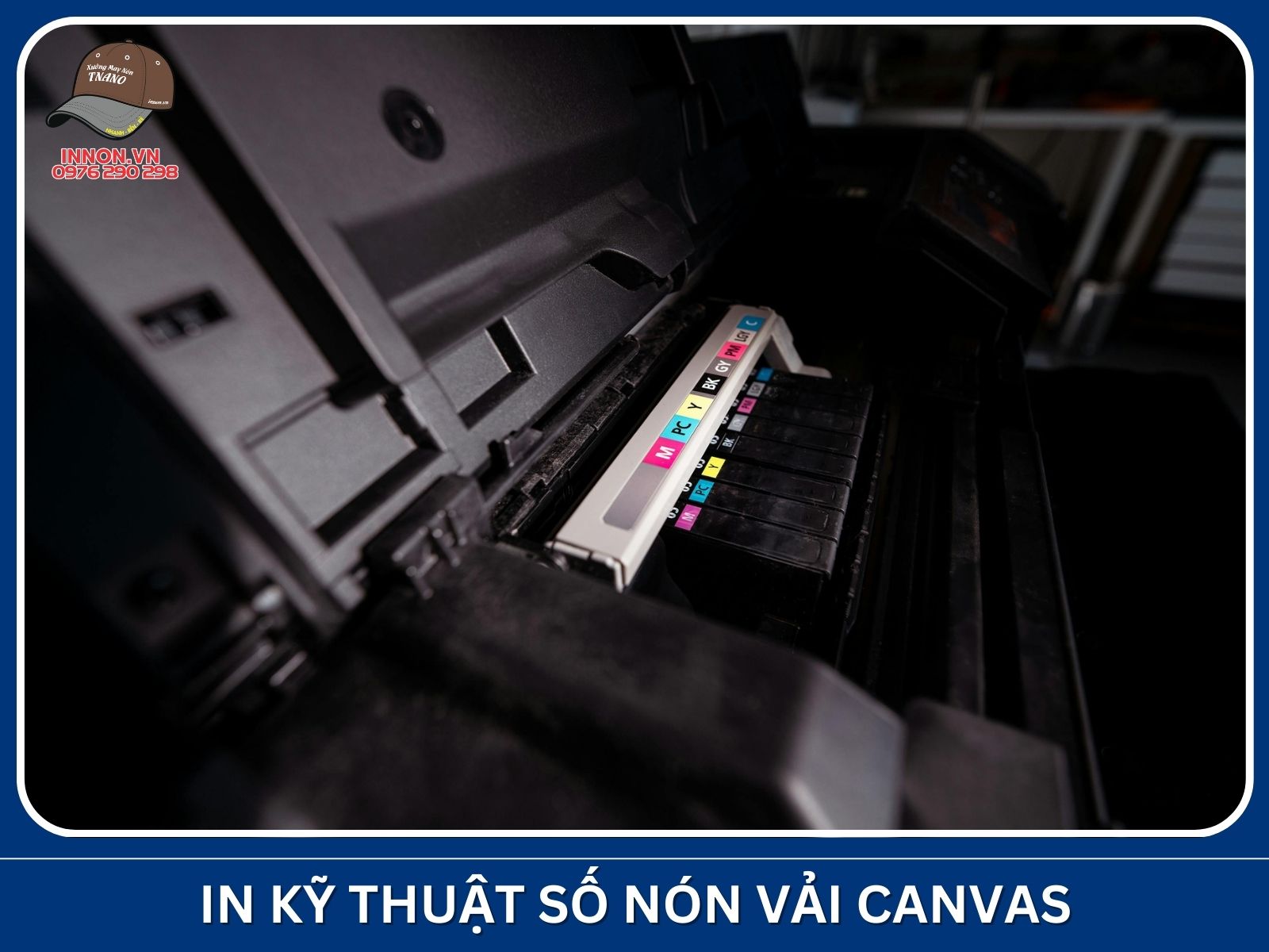 In kỹ thuật số nón vải canvas
