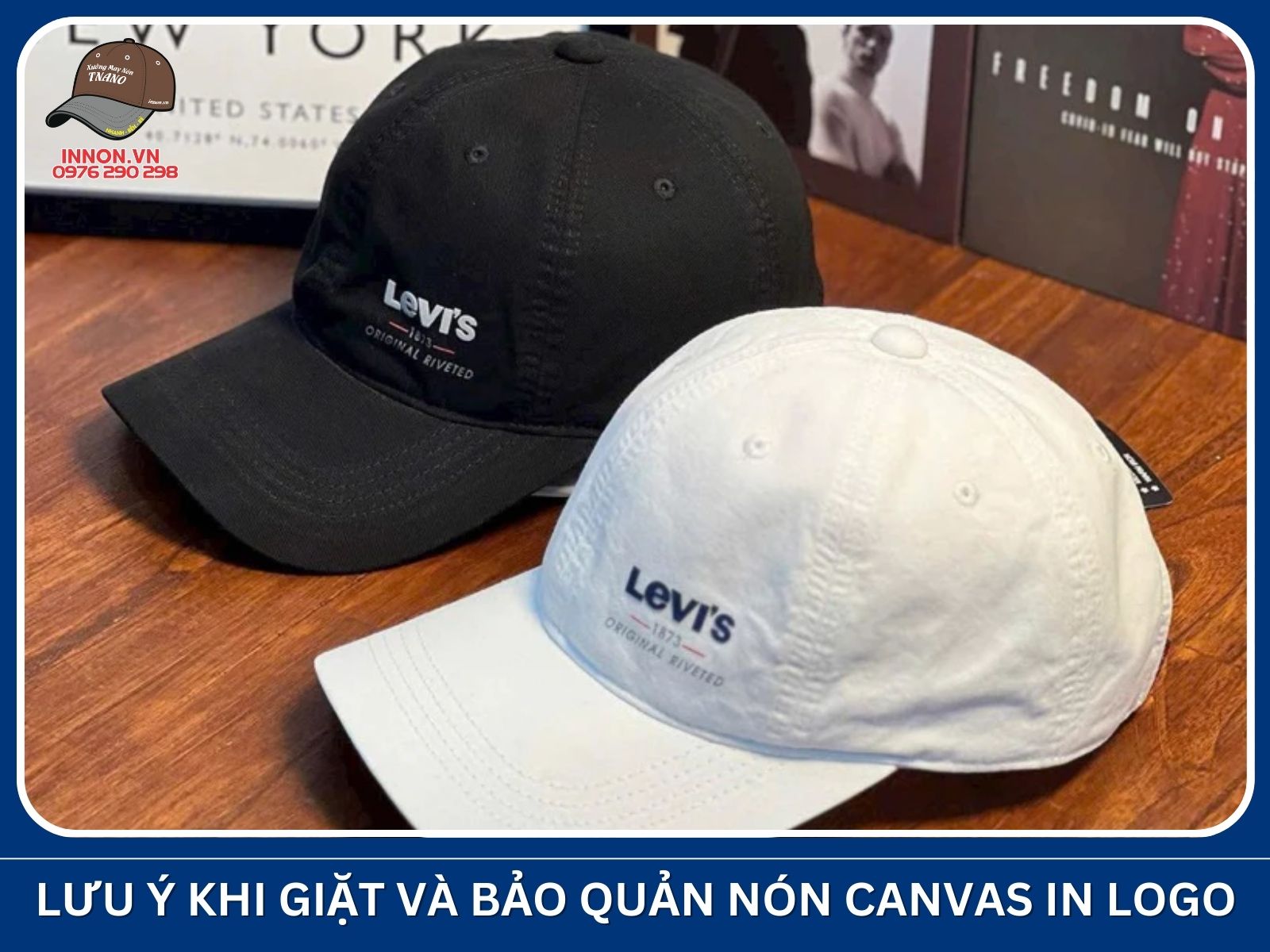 Lưu ý khi giặt và bảo quản nón canvas in logo