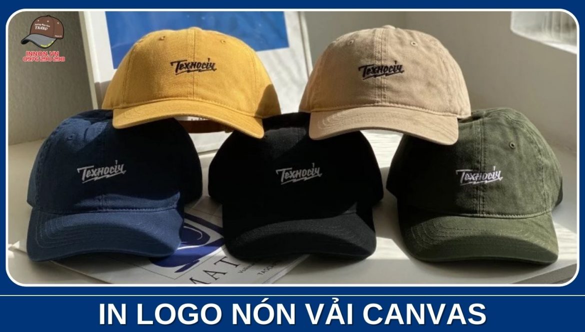 [Thumnail] In logo nón vải canvas