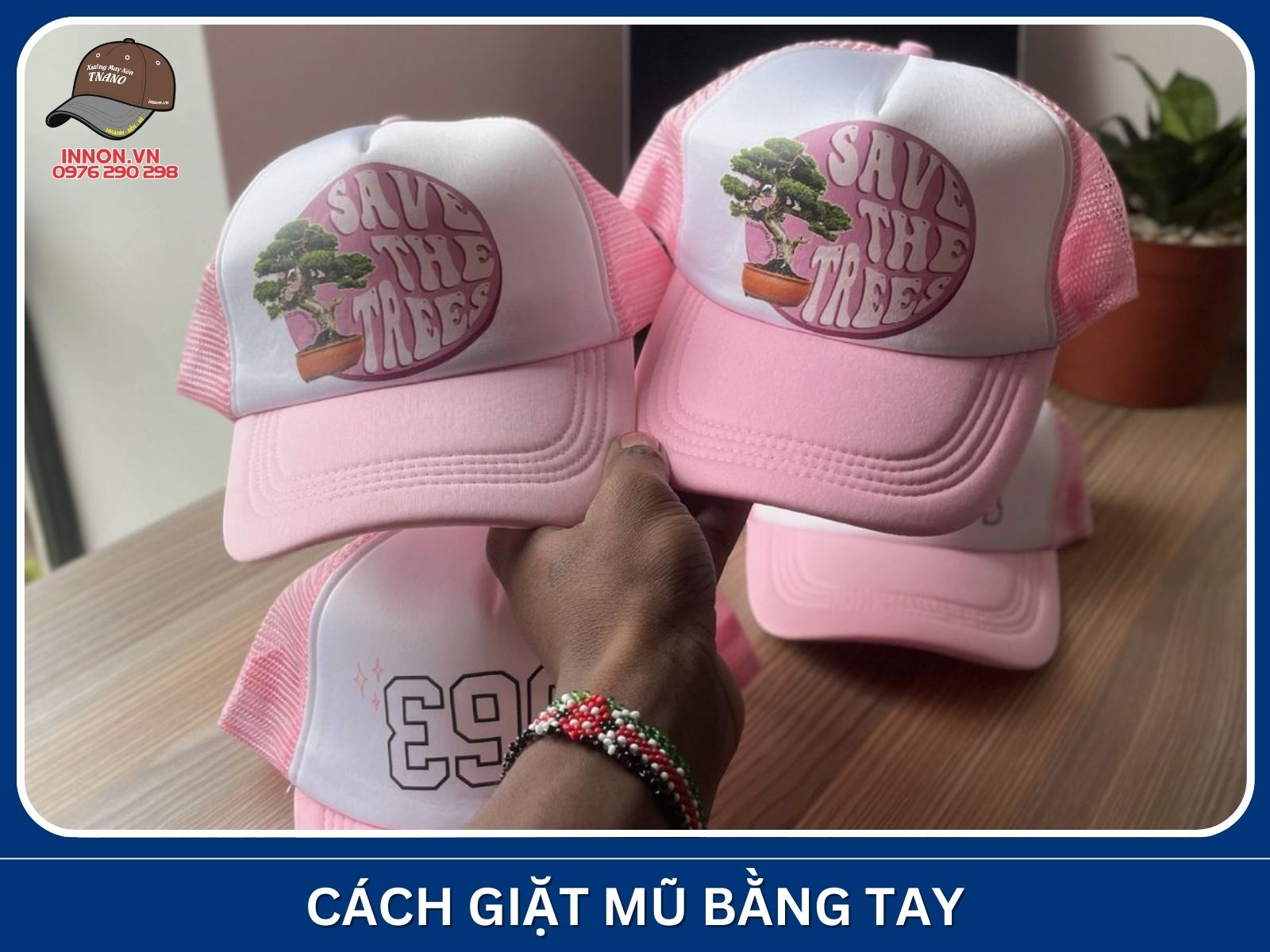 Cách giặt mũ bằng tay