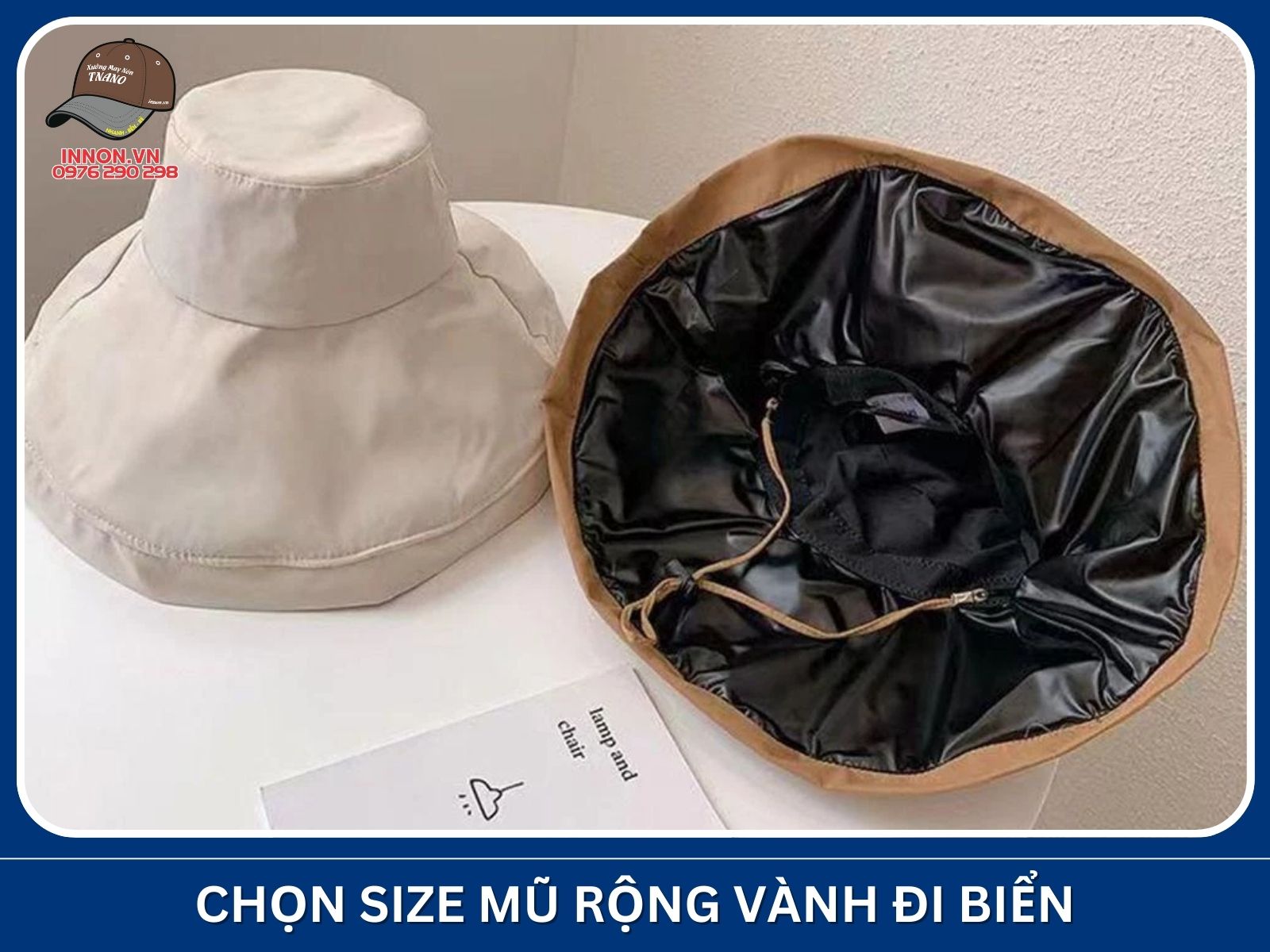 Chọn size mũ rộng vành đi biển
