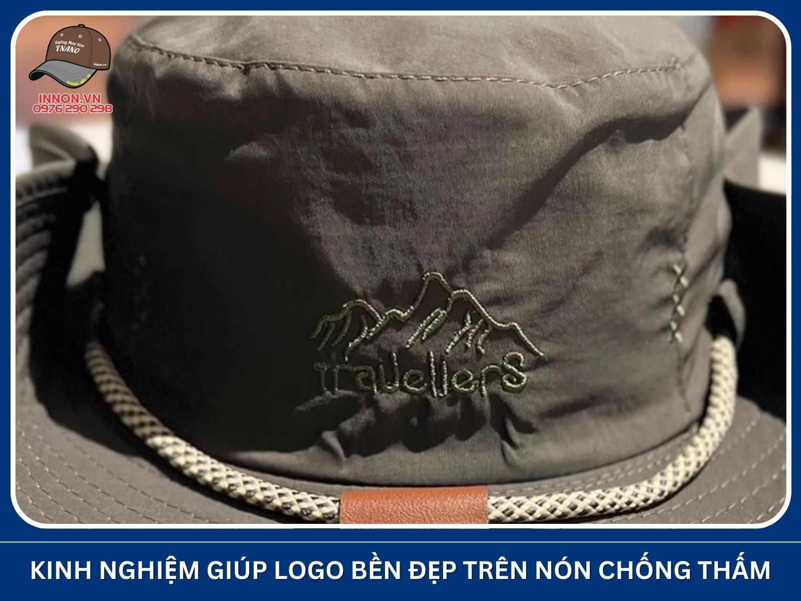 Kinh nghiệm giúp logo bền đẹp trên nón chống thấm
