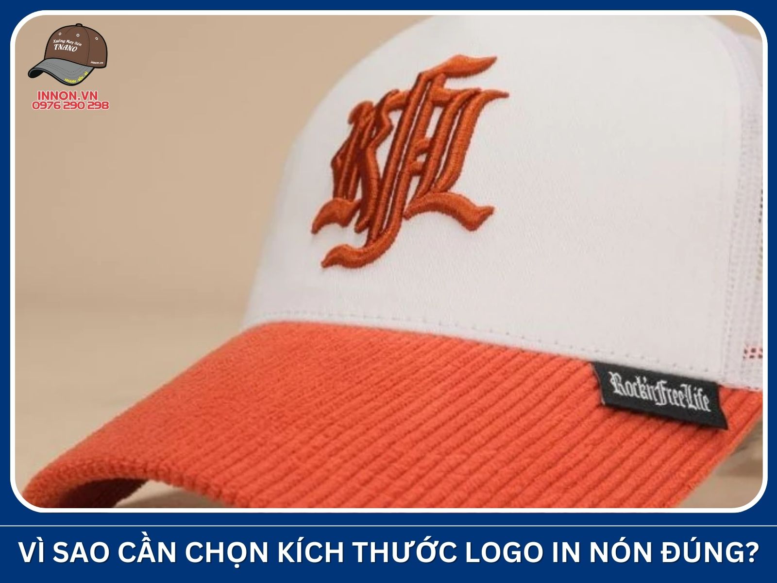 Vì sao cần chọn kích thước logo in nón đúng?