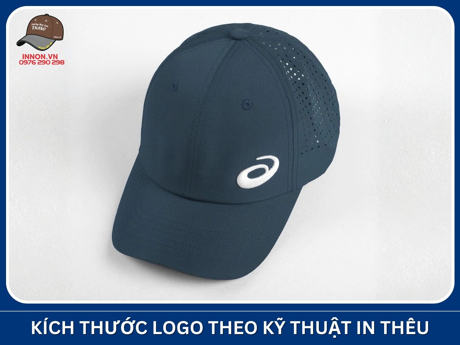 Kích thước logo theo kỹ thuật in thêu