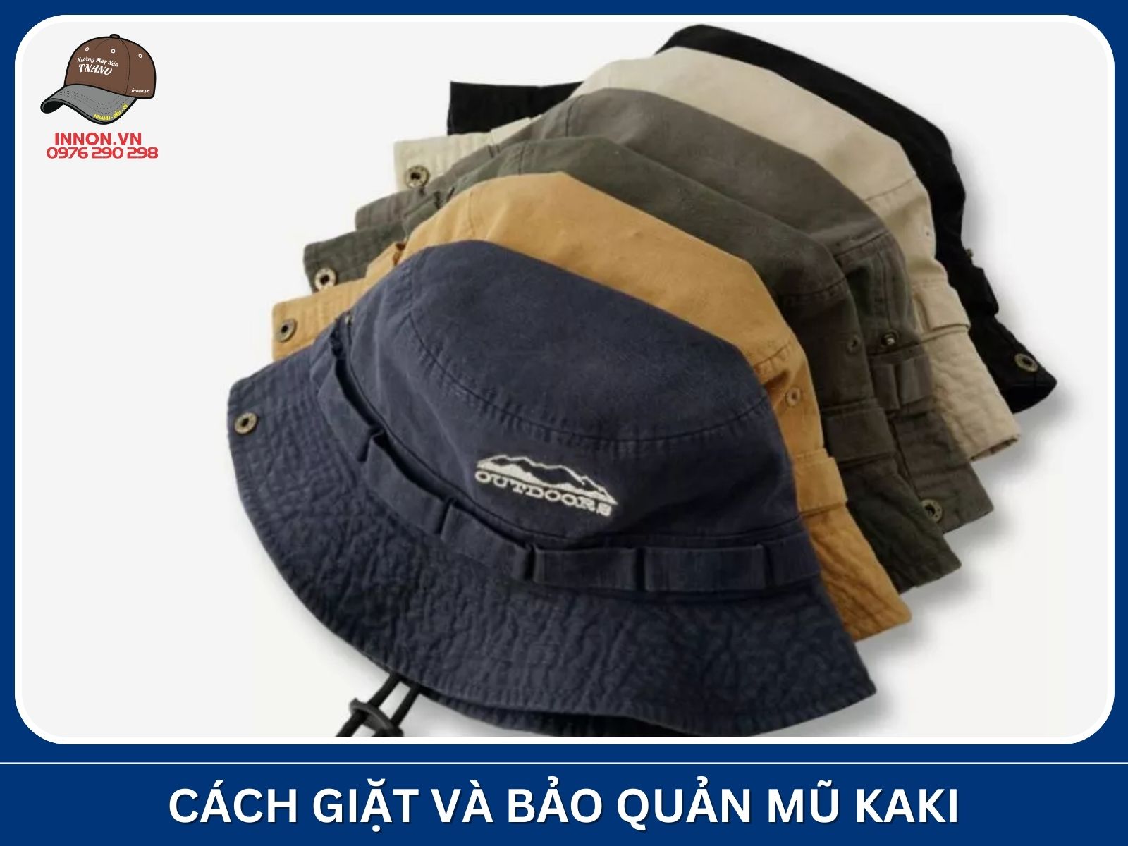 Cách giặt và bảo quản mũ kaki