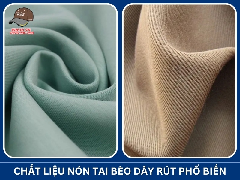 Chất liệu nón tai bèo dây rút phổ biến