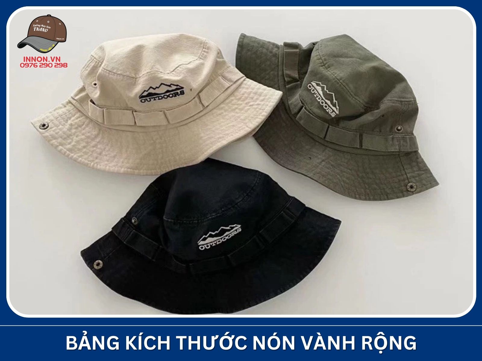 Bảng kích thước nón vành rộng