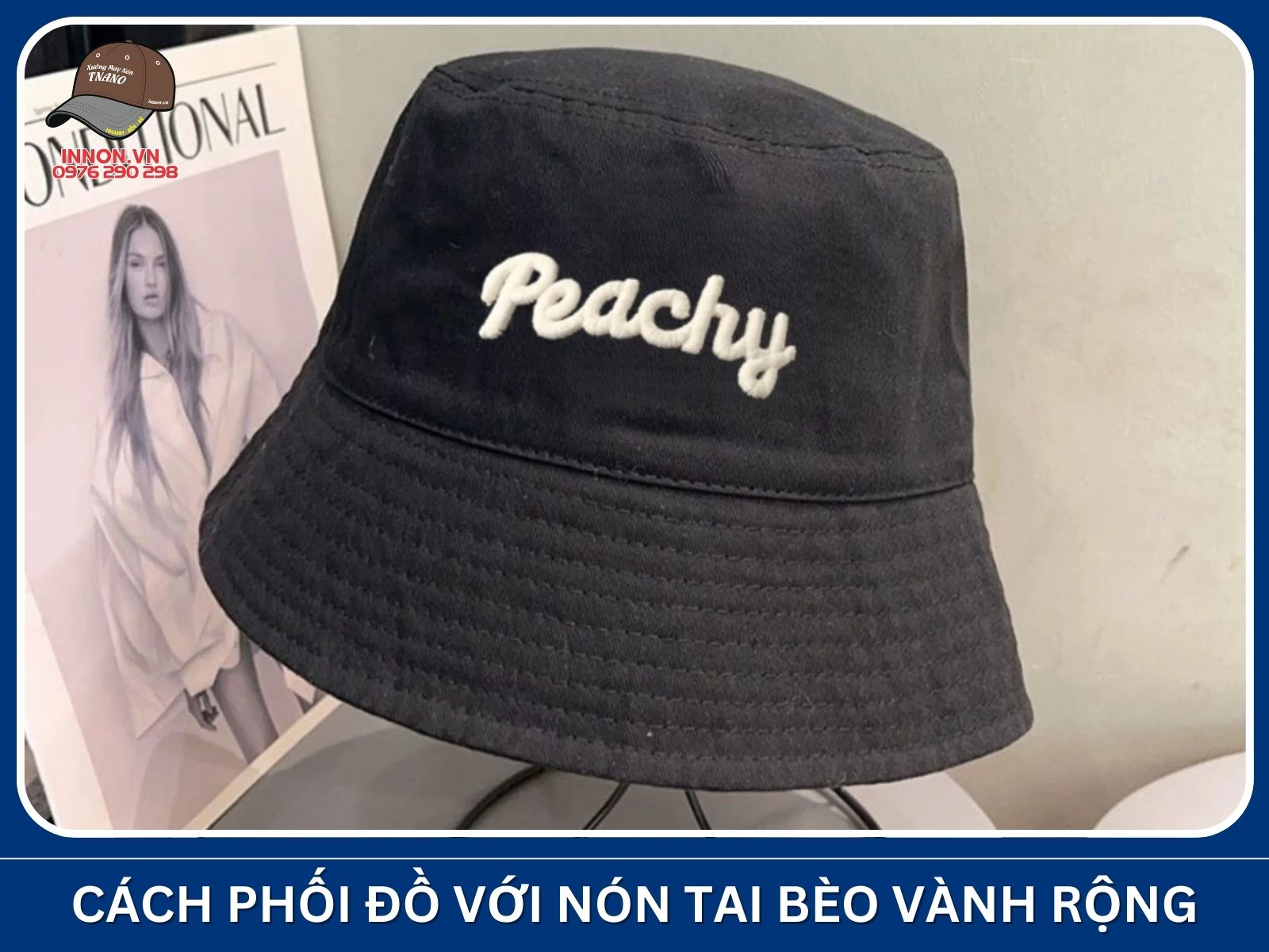 Cách phối đồ với nón tai bèo vành rộng