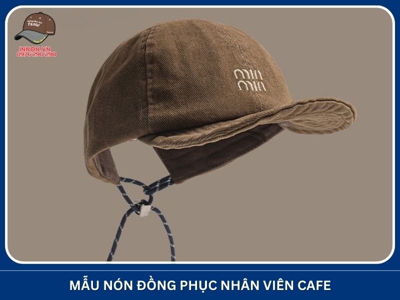 Mẫu nón đồng phục nhân viên cafe, nhà hàng có khóa cài