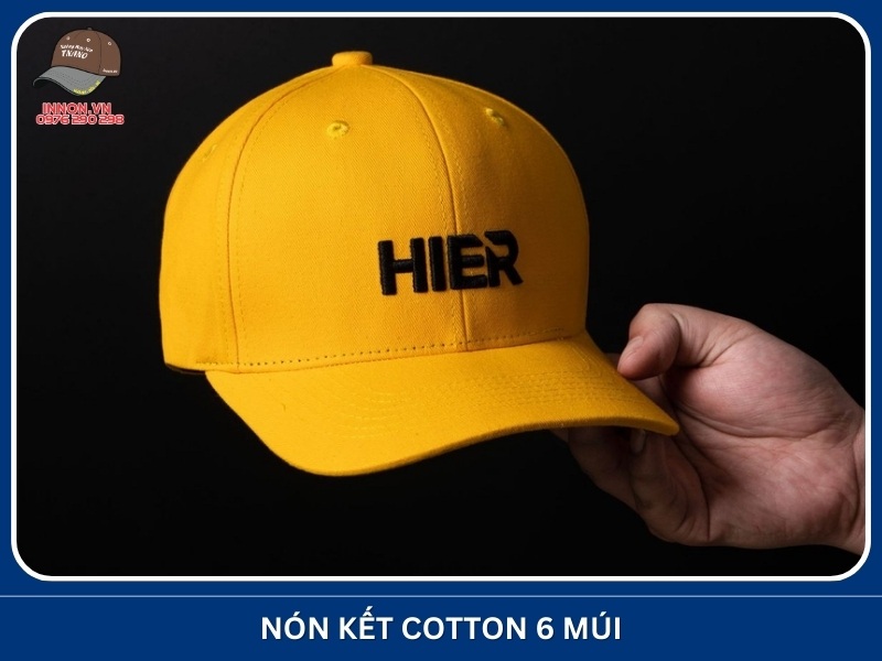 Nón kết cotton 6 múi