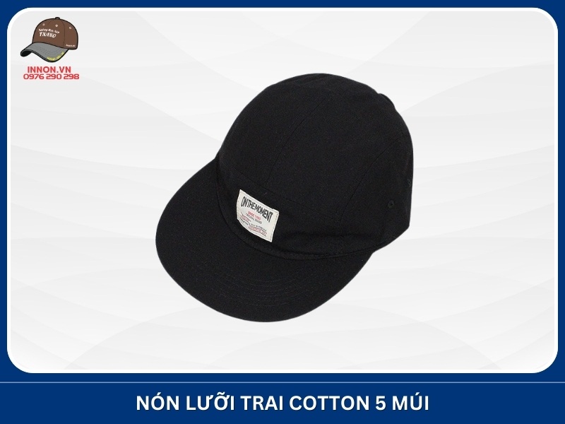 Nón lưỡi trai cotton 5 múi