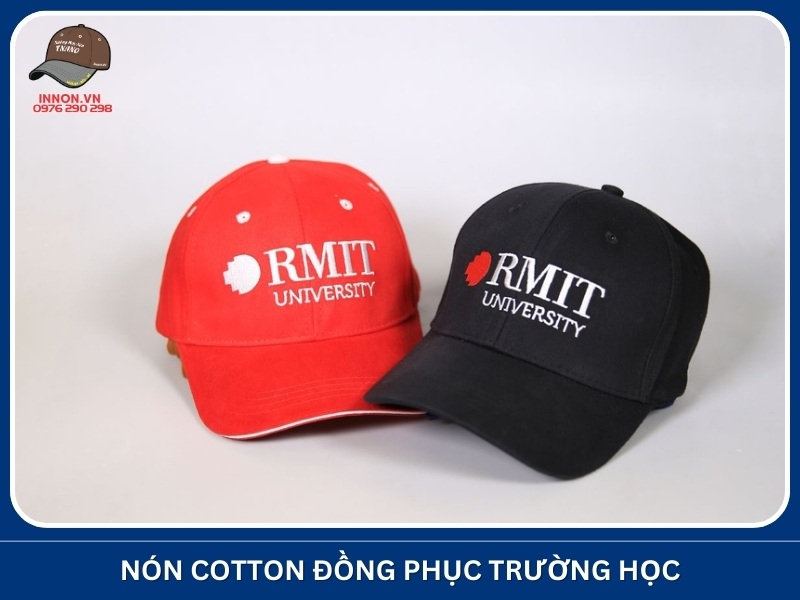 Nón cotton đồng phục trường học