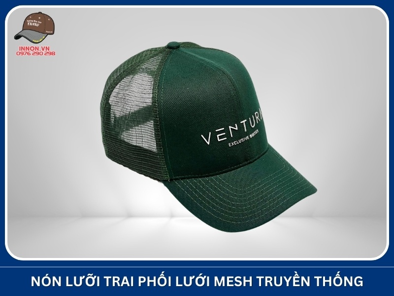 Nón lưỡi trai phối lưới mesh truyền thống