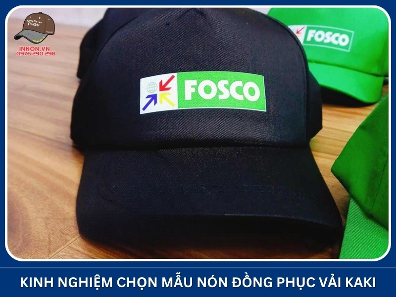 Kinh nghiệm chọn mẫu nón đồng phục vải kaki