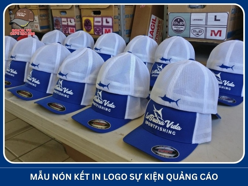 Mẫu nón kết in logo sự kiện quảng cáo