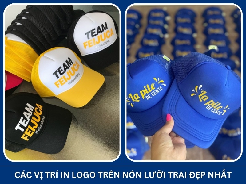 Các vị trí in logo trên nón lưỡi trai đẹp nhất