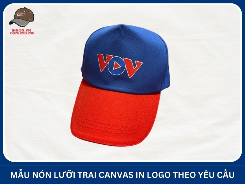 Mẫu nón lưỡi trai canvas in logo theo yêu cầu