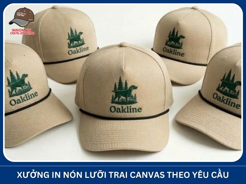 Xưởng in nón lưỡi trai canvas theo yêu cầu