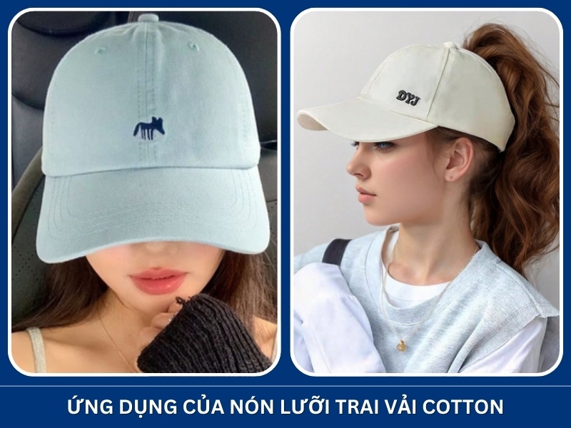 Ứng dụng của nón lưỡi trai vải cotton trong thực tế