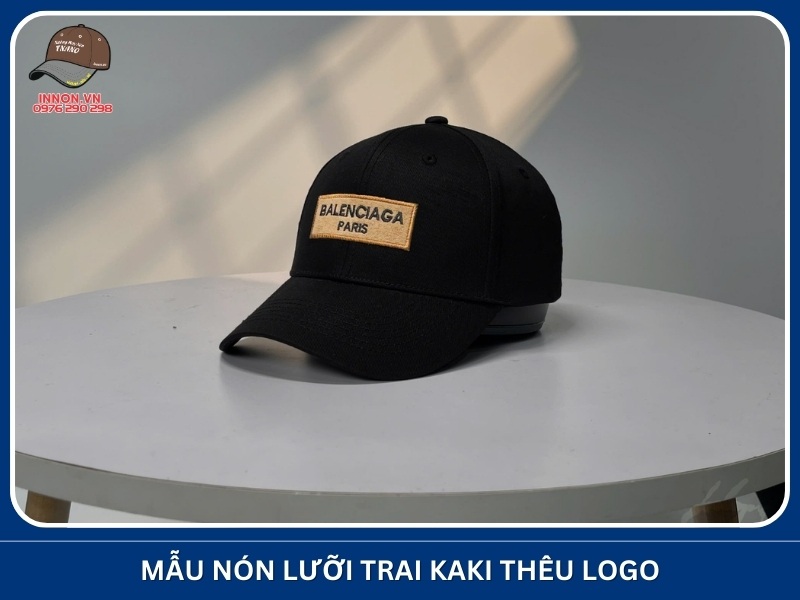 Mẫu nón lưỡi trai kaki thêu logo