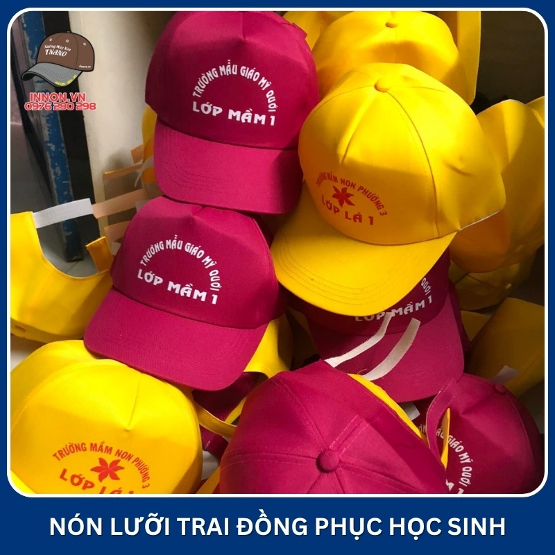 In nón đồng phục học sinh 5 Nón lưỡi trai đồng phục học sinh