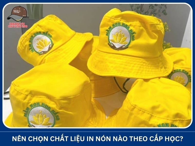 In nón đồng phục học sinh 4 Nên chọn chất liệu nào theo cấp học?