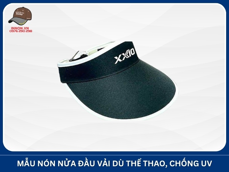 Mẫu nón nửa đầu vải dù thể thao, chống UV