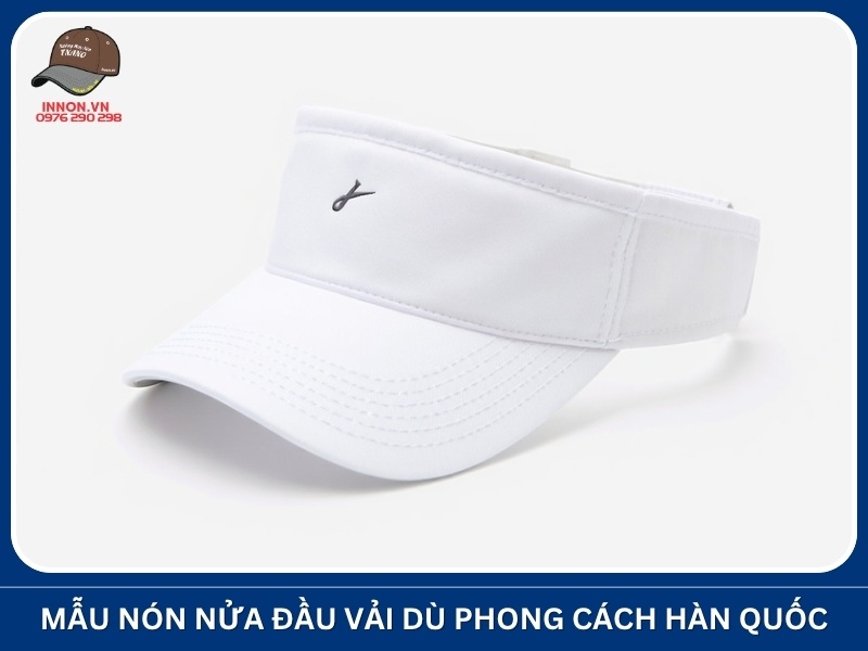 Mẫu nón nửa đầu vải dù phong cách Hàn Quốc