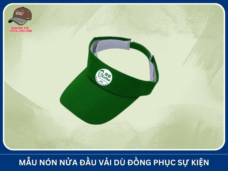 Mẫu nón nửa đầu vải dù đồng phục sự kiện