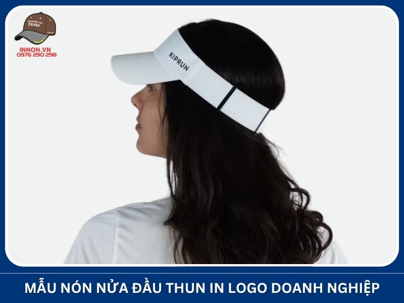 Mẫu nón nửa đầu thun in logo doanh nghiệp