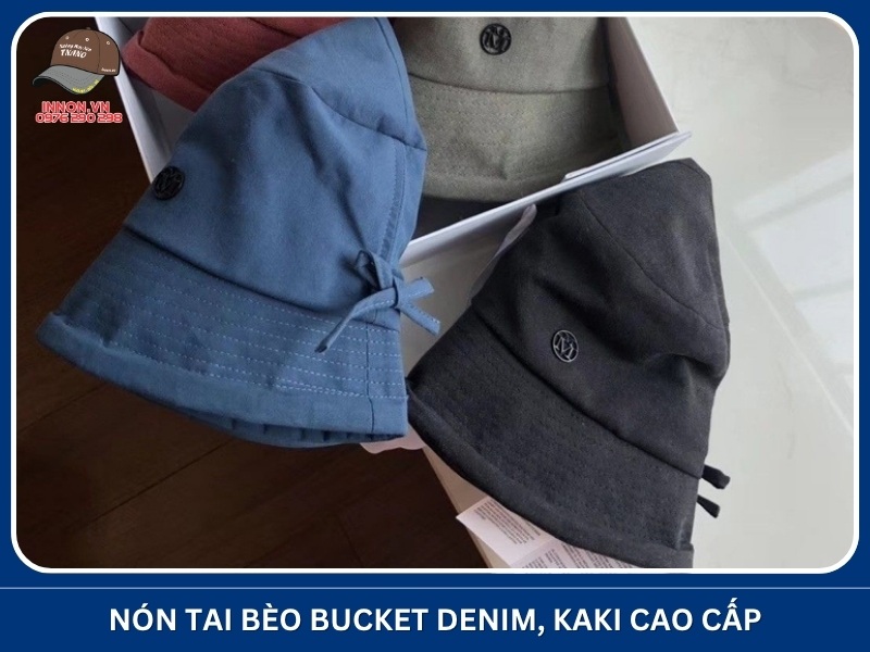 Mẫu nón tai bèo bucket đẹp CAO CẤP đa dạng kiểu dáng 18 Nón tai bèo bucket denim, kaki cao cấp