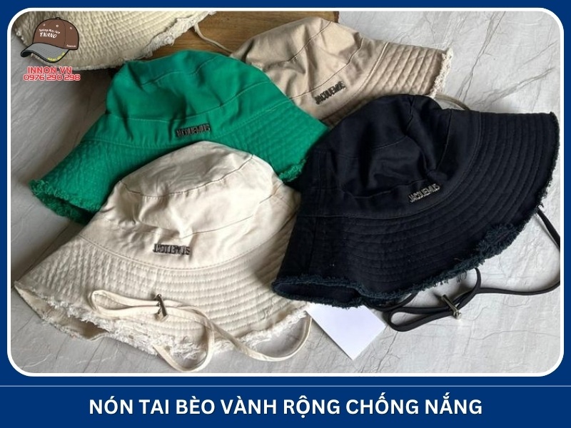 Mẫu nón tai bèo bucket đẹp CAO CẤP đa dạng kiểu dáng 19 Nón tai bèo vành rộng chống nắng