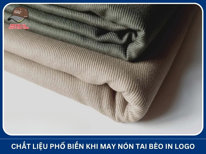 Chất liệu phổ biến khi may nón tai bèo in logo