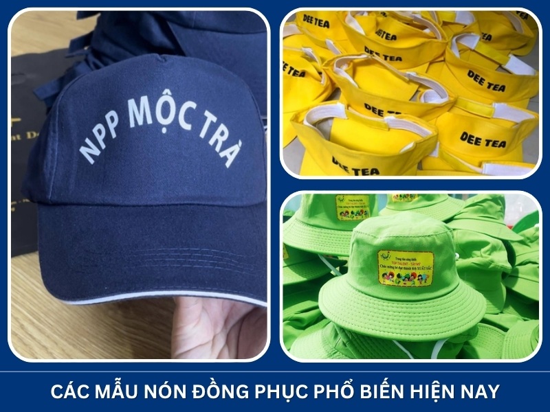 Các mẫu nón đồng phục phổ biến hiện nay