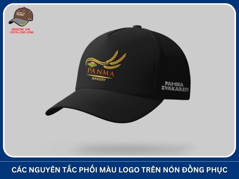 Các nguyên tắc phối màu logo trên nón đồng phục