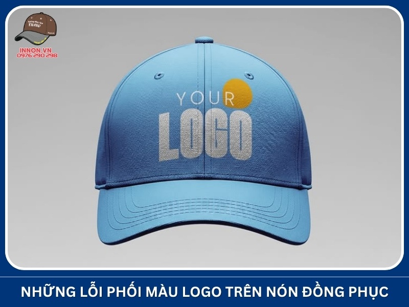 Những lỗi phối màu logo trên nón đồng phục