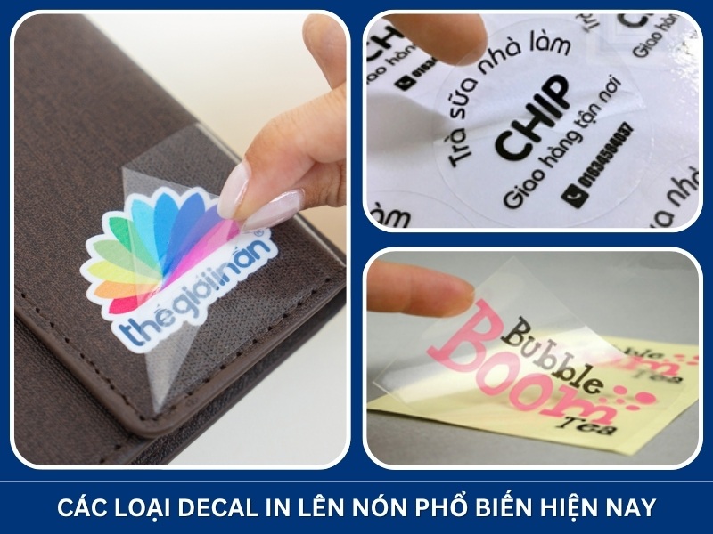 Các loại decal in lên nón phổ biến hiện nay