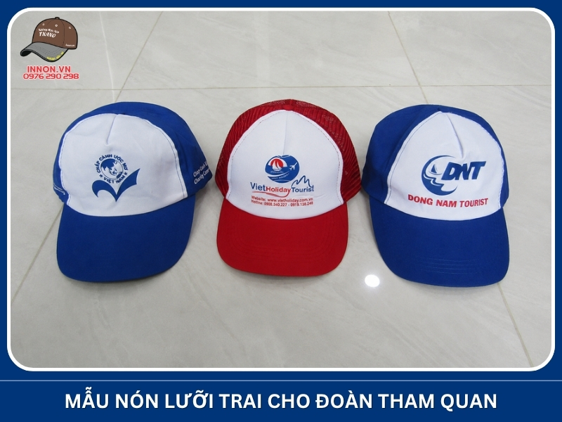 Mẫu nón lưỡi trai cho đoàn tham quan