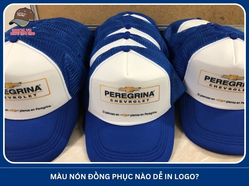 Màu nón đồng phục nào dễ in logo?